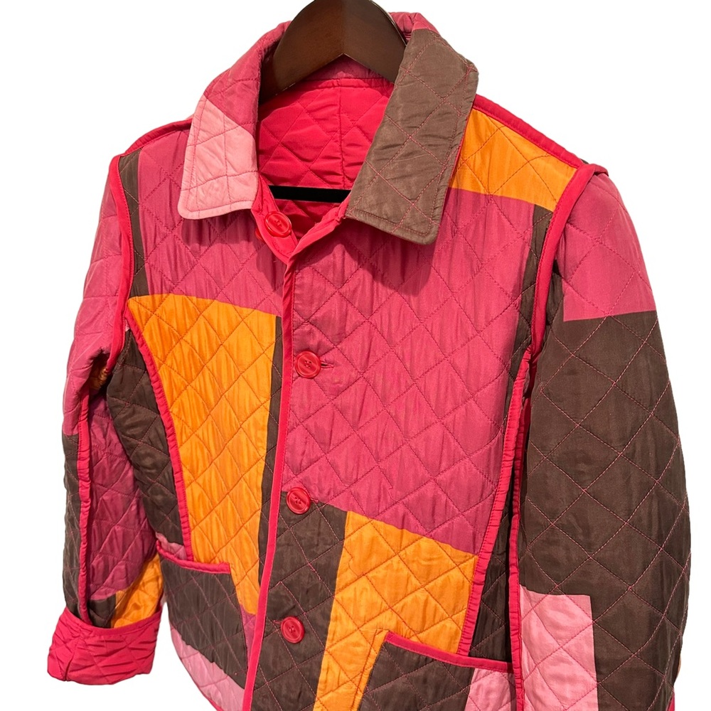 Reversible Quilted Patchwork Jacket S - image 2